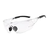 Grtheenumb Schutzbrille für Damen, Fahrradbrille, wind- und staubdicht, klare Sicherheit mit rutschfesten Bügeln für Damen und Herren, Radfahren, Motorradfahren, Laufen, Skifahren, Schwarz