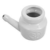 IWOWHERO Keramik Nasenspülkanne Sanfte Sichere Nasenreinigung Nasendusche Nasenspülung mit Einfacher Anwendung und Gründlicher Irrigation für Erwachsene