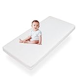 Sleepneo Kindermatratze 70x140 mit rundum Trittkante, Oeko TEX & CertiPUR Zertifiziert, Kinder Baby-Matratze 70x140 mit waschbarem Bezug für Kinderbett, Höhe 11cm, Made in Germany
