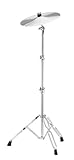 XDrum Beckenständer Pro - Cymbal Stand höhenverstellbar von 60-120 cm - Praktisches Memory Lock System - Doppelstrebig und stabil - Silber