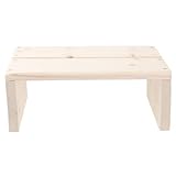 TOPPERFUN Rutschfester Holzhocker für Stabiler Toilettenhocker mit Hohem Sockel Umweltfreundlich Geruchsfrei für Badezimmer und Toilettentraining