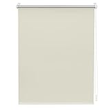 Lichtblick Thermorollo ohne Bohren, Klemmfix, Verdunklungsrollo, Hitzeschutz, Sichtschutz, Wandmontage, Deckenmontage, Rollo für Fenster und Türen Creme,B75 x H150 cm