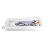Aufblasbare Badewanne, Medizinisches aufblasbares Duschbadewannenset, PVC-Badewanne mit elektrischer Luftpumpe, Bad im Bett für Behinderte, ältere Menschen, Patienten, Schwangere, 195 * 90cm, Weiß