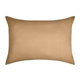 STOF - Kopfkissenbezug, Größe 50 x 70 cm, 100% Baumwolle, Öko-Tex Zertifiziert, hervorragende Qualität, Farbe: Curry, Modell Eden, Bettwäsche, weich und bequem, Uni, Uni