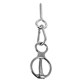 Kisangel Edelstahl Pferde Anbindering mit Schnellverschluss und Augenschraube Sicherer Haltering für Stall Transport und Training Vielseitig Tragbar Verletzungspräventiv Humane