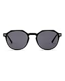Kapten & Son Sonnenbrille Manila All Black | Sonnenbrille Damen & Herren Schwarz mit Sonnen- und UV-Schutz | Stylische, runde Gläserfrom | Unisex Sunglasses