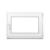 Premium Kellerfenster Von Komforta - Kunststofffenster Weiß BxH 600 x 400 mm - Garagenfenster/Gartenhaus Fenster BxH 60 x 40 cm 2-fach Verglast - Din Rechts-Funktion Dreh Kipp Fenster-Alle Größen