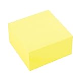 D.RECT Haftnotizen 76x76 mm – 400 Blatt Gelb – Super Sticky Notes – Selbstklebende Notizzettel für Büro, Schule und Zuhause – Wiederverwendbare Haftnotizzettel Würfel