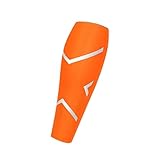UALXPAO Waden Kompression 1 Stück Wadenkompressionsmanschetten for Männer und Frauen – Beinkompressionsmanschette – Wadenbandage for Laufen, Radfahren, Reisen(Orange,L)