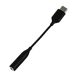 HOMSFOU 1Stk Kopfhöreradapter USB-Ladestation Typ-C-USB-Kabel USB-Ladekabel Headphone Splitter verlängerungskabel für kopfhörer Typ-C-auf-3,5-mm-Adapter Kopfhörer-Typ-C-Adapter TPE Black