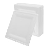 Veemoon 50 Stück Einweg pappteller Quadratisch Dicke Einwegteller Mikrowellengeeignet Stilvolles Design für Party Food Feier Hochzeit Haushalt Schnelle Reinigung