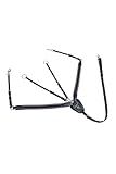 HKM SPORTS EQUIPMENT Martingal und breitem Gummi, schwarz, Vollblut Vorderzeug-6845 One Size
