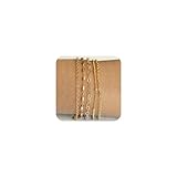 Krfy 5 Stück Armband Damen Gold 14 K Edelstahl Armband Damen Charm Armband Gold Wasserfest Modeschmuck Armkette Damen Gold Fischgrätenmuster Büroklammer Armband Set