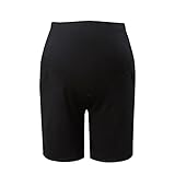 Yoga-Shorts für Damen, einfarbig, Schwangerschaftshose, Workout, Mutterschaftshose, Brüderschaftshose, Schwarz , L