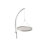 Grillgalgen Schwenkgrill Grillgestell 3,5cm Rohr mit Erdspieß aus Edelstahl T210 mit 60 cm Edelstahl Rost !