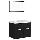 Elegantes schwarzes Badezimmer-Aufbewahrungsschrank-Set mit mehreren Ablagen für modernes schlankes Design v1706