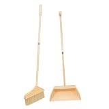 Ipetboom Softborsten Besen Staubschaufel aus Robustem Holz Langlebiges Kehrbesen kit für Innenbereiche Effektive Reinigung Holz Fliesen für Enge Ecken im Haushalt