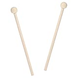 Nogeqi 2 Stück Holzschlägel 20.5cm, Xylophon Sticks Klangstab, Xylophon Schlägel Holz, Schläger für Glockenspiel Mallet für Glockenspiel Holzblock Erwachsene