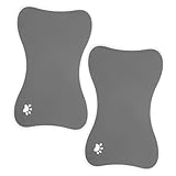 Ciieeo 2 Stück Futtermatte für Kleine Hunde und Katzen rutschfeste Knochenform Strapazierfähige Futterunterlage Leicht zu Reinigen Auslaufsichere Napfunterlage