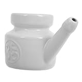 HANABASS Nasendusche aus Keramik für Sanfte Nasenreinigung Manuelle Nasenspülkanne Schonend zur Nasenschleimhaut Vielseitig für Yoga und Saisonale Pflege Einfache Anwendung mit Warmem