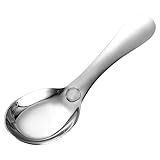 MUCKLILY Edelstahl Kinderlöffel Kurzgriff Vielseitiger Suppen und Dessertlöffel Rostfreier Metalllöffel für Brei und Leicht zu Reinigen für Haushalt und Kinderküche