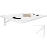 KDR Produktgestaltung Wandklapptisch Schreibtisch Tischplatte 70x40 cm in Weiß Klapptisch Esstisch Küchentisch für die Wand Bartisch Stehtisch Wandtisch Tisch klappbar zur Wandmontage