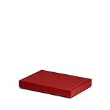 Rössler Geschenkbox mit Deckel für DIN A5 | Box mit Deckel | Geschenkbox Geburtstag | Karton mit Deckel | Geschenk Box | Geschenkkarton mit Deckel | Maße: 155x215x30mm | Farbe: Rot