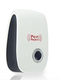 IZYLA Elektrisch Pest Repeller, Elektrisch Insektenschutzmittel, 4 Stück Ultraschall Schädlingsbekämpfer, Innenräumen für Kakerlaken, Mäuse, Fliegen, Mücken, Spinnen