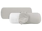 npluseins 2er Pack Baumwoll Kissenbezug - Jersey - viele Farben 1331.1812, ca. 40 x 15 cm, Silber