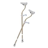 Unterarmgehstützen mit rutschfestem Fußpolster und ergonomischem Griff, verstellbar für Höhe 145-185 cm, ideal für Unterstützung und Mobilität