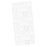 ABOOFAN 36-teiliges Weihnachts-Modell, Schablone, DIY, Schablonen, Modell RS, Weihnachtsmalerei, Dekor, hohl, Rs