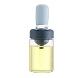 Gewürzflasche Glasbürste Öltopf Silikonölbürste Ölflasche Grillöl Flaschenbürste mit Bürstenkopf Edelstahlspray Pflege