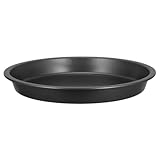 Milisten Edelstahl Pizzablech Rund Antihaftbeschichtete Backform für Ofen Mikrowelle Hitzebeständig Vielseitig für Pizza Kuchen Serviertablett Professionelle Küchenpizzapfanne