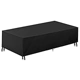 ANDRESLAD wasserdichte Gartenmöbel Abdeckung Oxford Gartentisch Schutz mit Zugband und Windbändern Schutz für Outdoor Patio Couch und Indoor Möbel Staub Wetterschutz