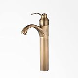 Wasserhahn, Badarmaturen, Messing-Wasserhahn, Badezimmer, Badezimmer-Wasserhahn, Einhebelmischer, antiker Wasserhahn, kompatibel mit Waschbecken, Messing-Wasserhähne, antiker Wasserhahn,