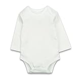 Generisch Langarm Baby Body für Jungen Mädchen mit Manschetten weicher Baumwolle für sanften Hautkontakt Bequeme Bewegungsfreiheit im Alltag (White, 18-24 Months)