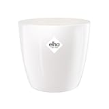 elho Brussels Diamond Rund 25 - Blumentopf für Innen - Ø 25.2 x H 23.0 cm - Weiß/Weiss