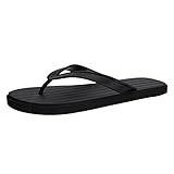 Herren-Flip-Flops, Größe 45, Duschmode, Sommer, Herren-Flip-Flops, flache Unterseite und leichter Bezug, bequem und einfach, einfarbig, Herren-Flip-Flop, Größe 43, Schwarz , 42 1/3 EU