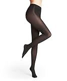 FALKE Damen Strumpfhose Seidenglatt 40 DEN W TI halb-blickdicht einfarbig 1 Stück, Schwarz (Black 3009), M