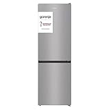 Gorenje RK 6192 ES4 Kühl-Gefrierkombination / 185 cm / 314 l / FrostLess / CrispZone mit Feuchteregler / SlotIn-System / BigBox / LED Beleuchtung / Silber, metallisch