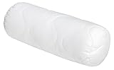 sleepling Basic 100 Nackenrolle, Zierkissen, Sofakissen, 15 x 40 cm, Ökotex, waschbar bis 60 Grad, Made in EU, Füllmengengarantie, Größengarantie, weiß
