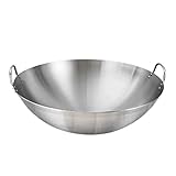 Housoutil 1Pc Griffe Herde Spülmaschine Japanisch Praktisch & Peking Ohren Ohr Sicher Hand Flach Verwenden Paella Elektrisch Gas Gehämmert Beschichtung Utensil Rührstäbchen Edelstahl
