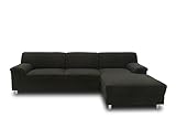 DOMO. collection Ecksofa Jamie, Sofa in L-Form, Couch, moderne Polsterecke, Eckcouch 251 x 150 x 72 cm (BxTxH), anthrazit
