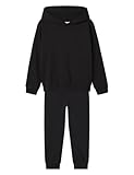 NAME IT Jungen Nkmvian Sweat Set Bru Noos, Black, 134