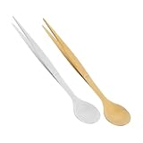 CLISPEED 2st Edelstahl-test Löffel Cocktail-rührlöffel Barlöffel Cocktailmischlöffel Eisteelöffel Langer Griff Esslöffel Suppenlöffel Aus Edelstahl Ramen-löffel Cucharas Rostfreier Stahl