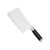 SHI BA ZI ZUO Kochmesser Küchenmesser Hochwertiges Fleischermesser aus rostfreiem Stahl Chinesisches Schneidemesser mit durchgehender Klinge zum Schneiden von Knochenfleisch