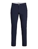 JACK & JONES Herren Jpstmarco Jjdave Lc Noos Pls Chino Hose, Navy Blazer, 44W / 32L EU
