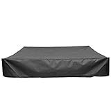 WIIYENA Sandkastenabdeckung, wasserdicht, staubdicht, quadratisch, Poolabdeckung mit Kordelzug, Gartengeräte, Zubehör, Haushaltsbedarf, Outdoor-Gartenteile, schwarz