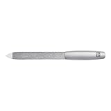 ZWILLING Saphir Nagelfeile (Grob- und feinkörnige Feilenflächen zum Kürzen und Formen, Reinigungsspitze), Premium, Silber, 130 mm