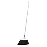 Amazon Basics - Robuster Besen, blau und weiß